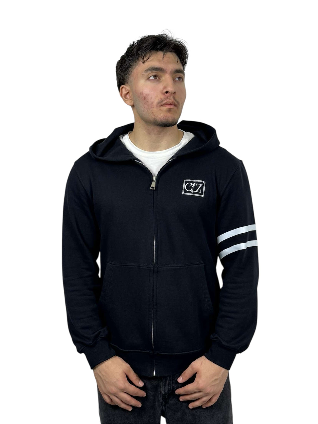 Clonze Zip Hoodie – Minimal Street Identity (NAVY BLUE)