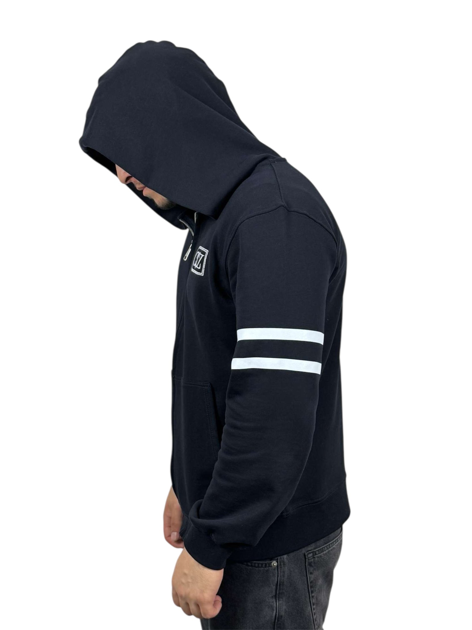 Clonze Zip Hoodie – Minimal Street Identity (NAVY BLUE)